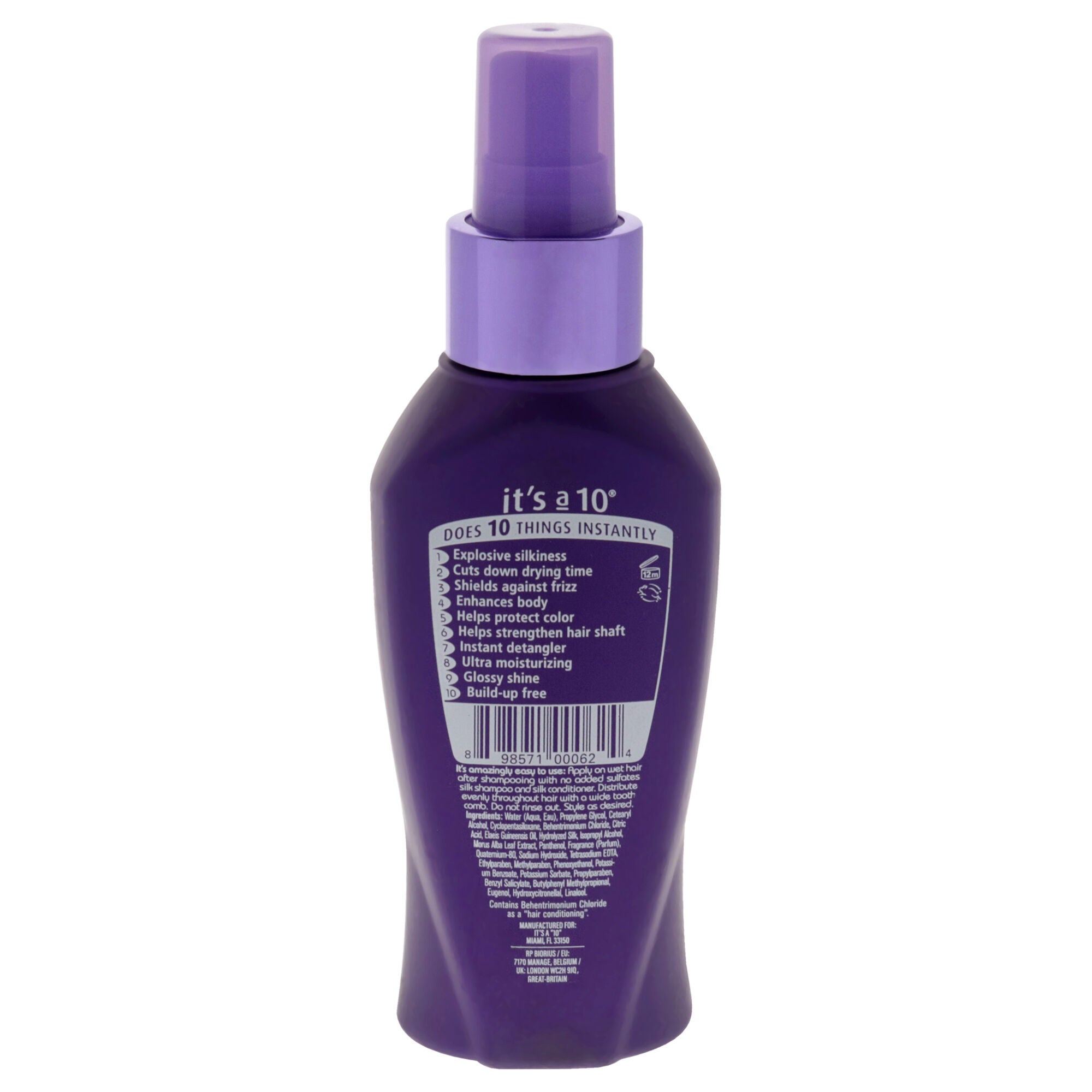 Silk Express Miracle Silk Leave-In by Its A 10 for Unisex - 4 oz Conditioner, See Description, alternate image number 3