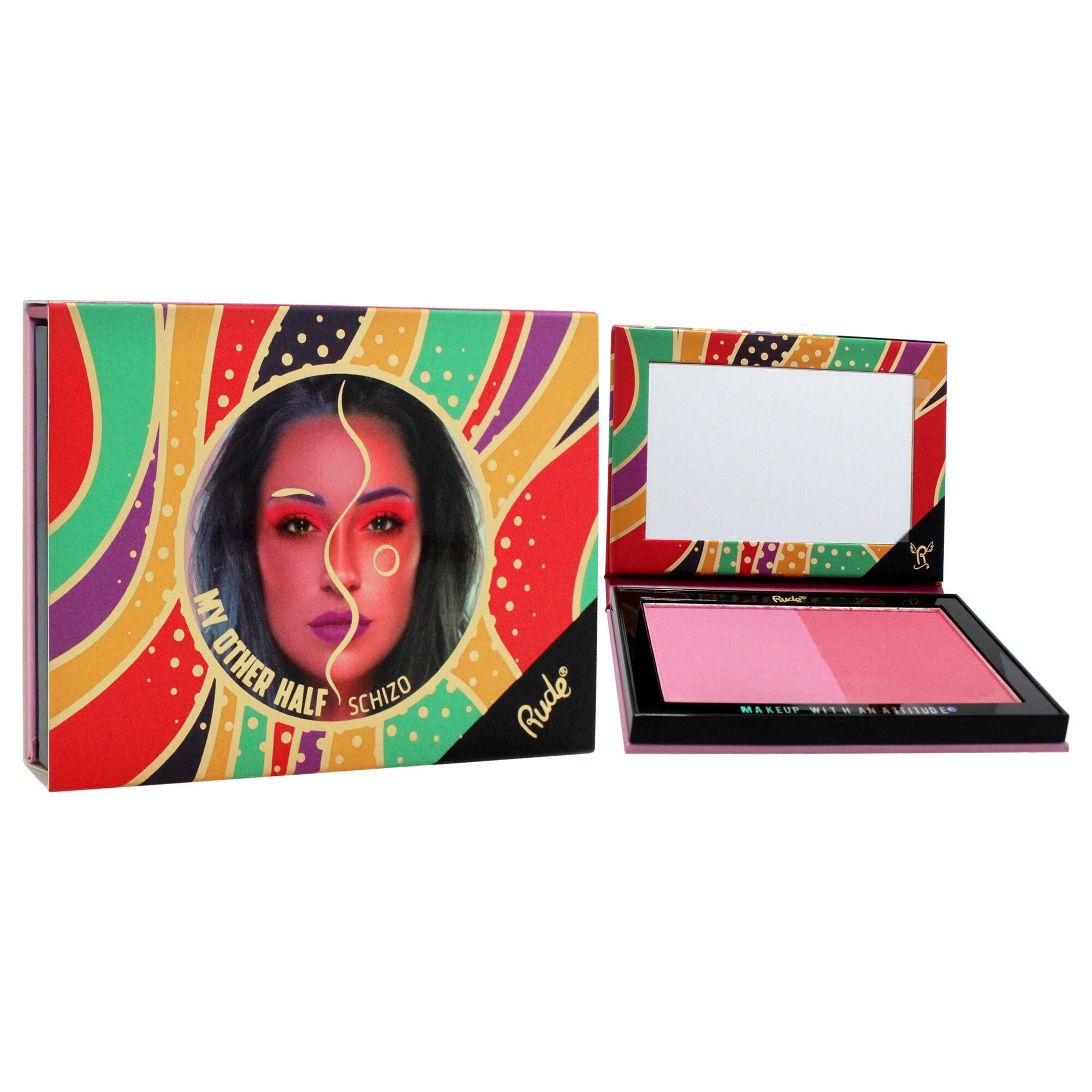 My Other Half Duo Shade Face Palette - Schizo by Rude Cosmetics for Women - 0.4 oz Makeup, , alternate image number 6