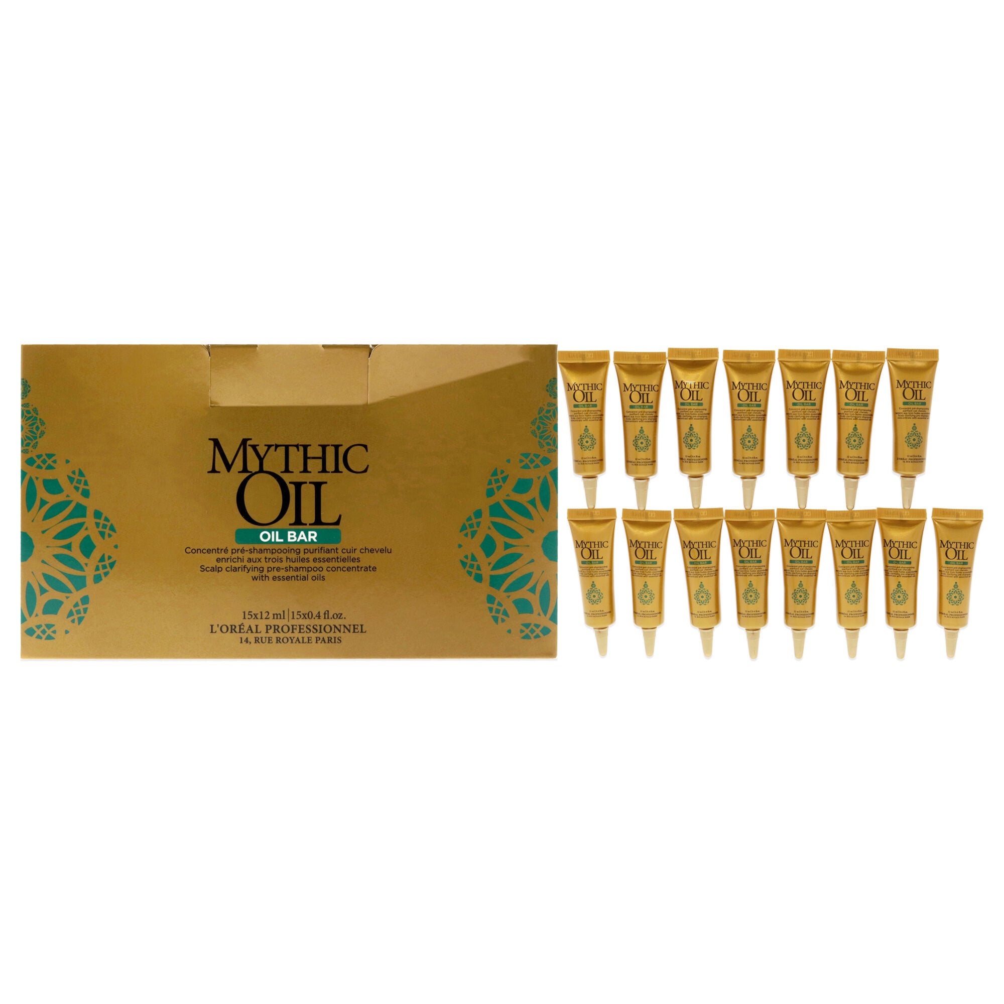 Mythic Oil Bar Scalp Clarifying Pre-Shampoo by LOreal Professional for Unisex - 15 x 0.4 oz Treatment, See Description, hi-res image number 0