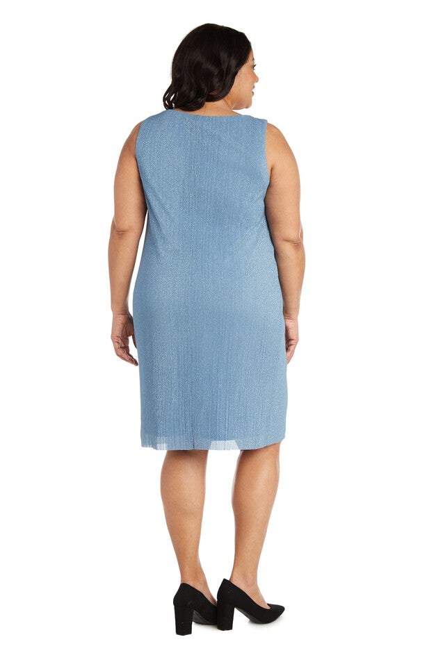 Two-Piece Flyaway Jacket Dress with Jewel Neckline - Plus, , alternate image number null