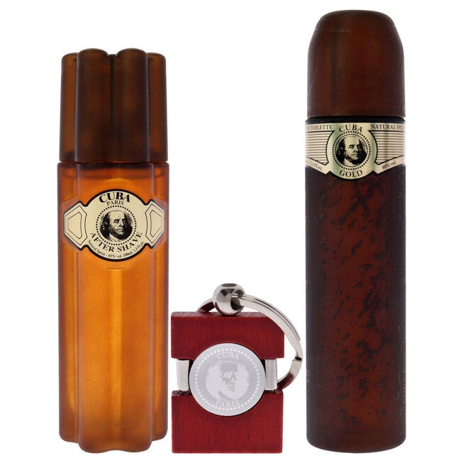 Cuba Gold by Cuba for Men - 3 Pc Gift Set 3.3oz EDT Spray, 3.3oz After Shave, Keychain, , alternate image number 6