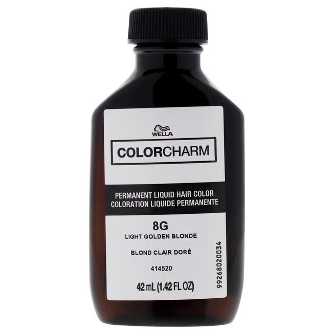 Color Charm Permanent Liquid Hair Color - 8G Light Golden Blonde by Wella for Unisex - 1.42 oz Hair Color, See Description, alternate image number 1