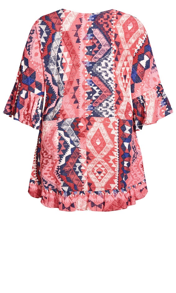 Harper Print Tunic - coral, , alternate image number 5