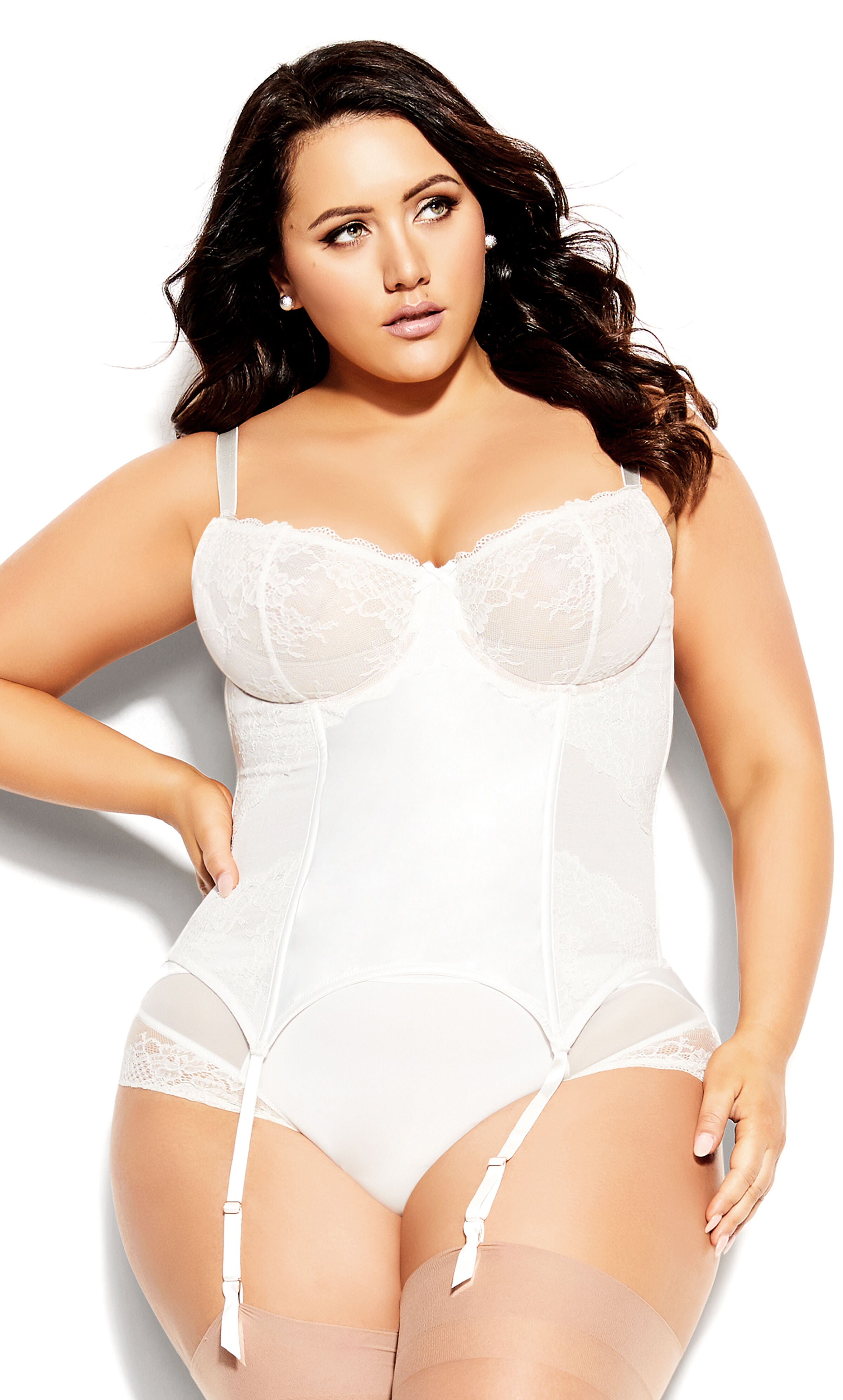 Alina Underwire Bustier - linen, White, hi-res image number 0