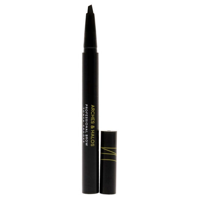 Angled Bristle Tip Waterproof Brow Pen - Charcoal by Arches and Halos for Women - 0.051 oz Eyebrow Pencil, See Description, alternate image number null
