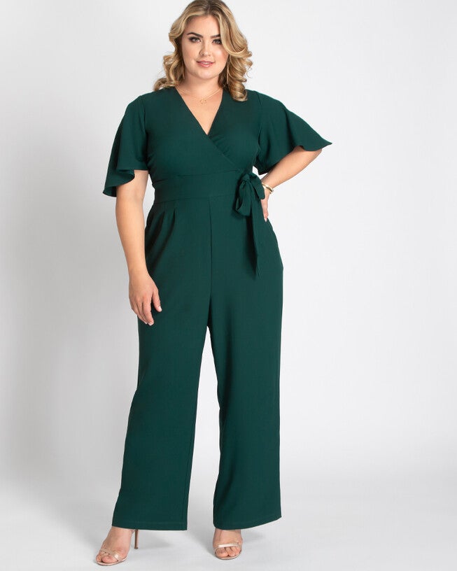 Charisma Crepe Jumpsuit, Green, hi-res image number null