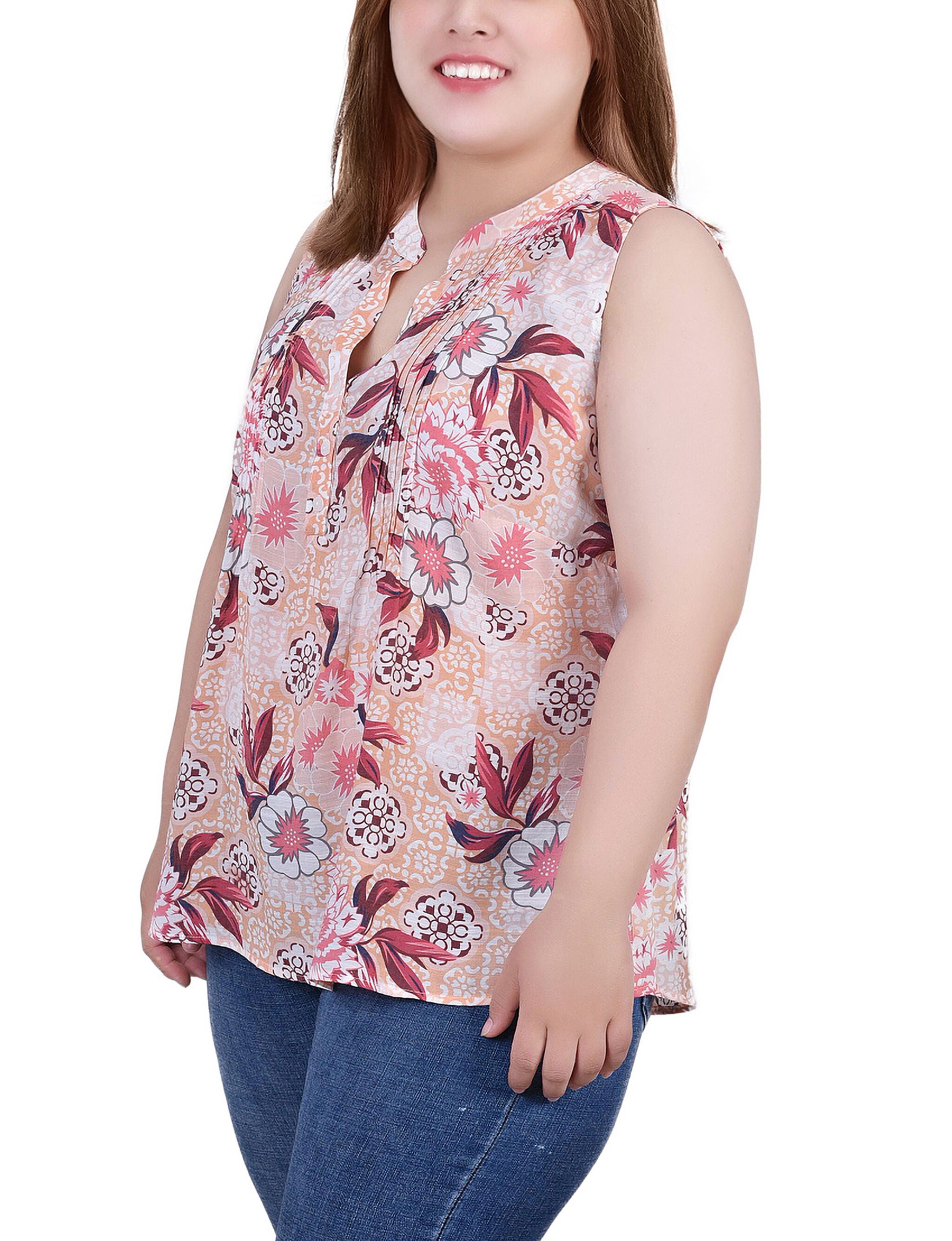 Sleeveless Pintucked Blouse, Neural Nouveau, alternate image number 1