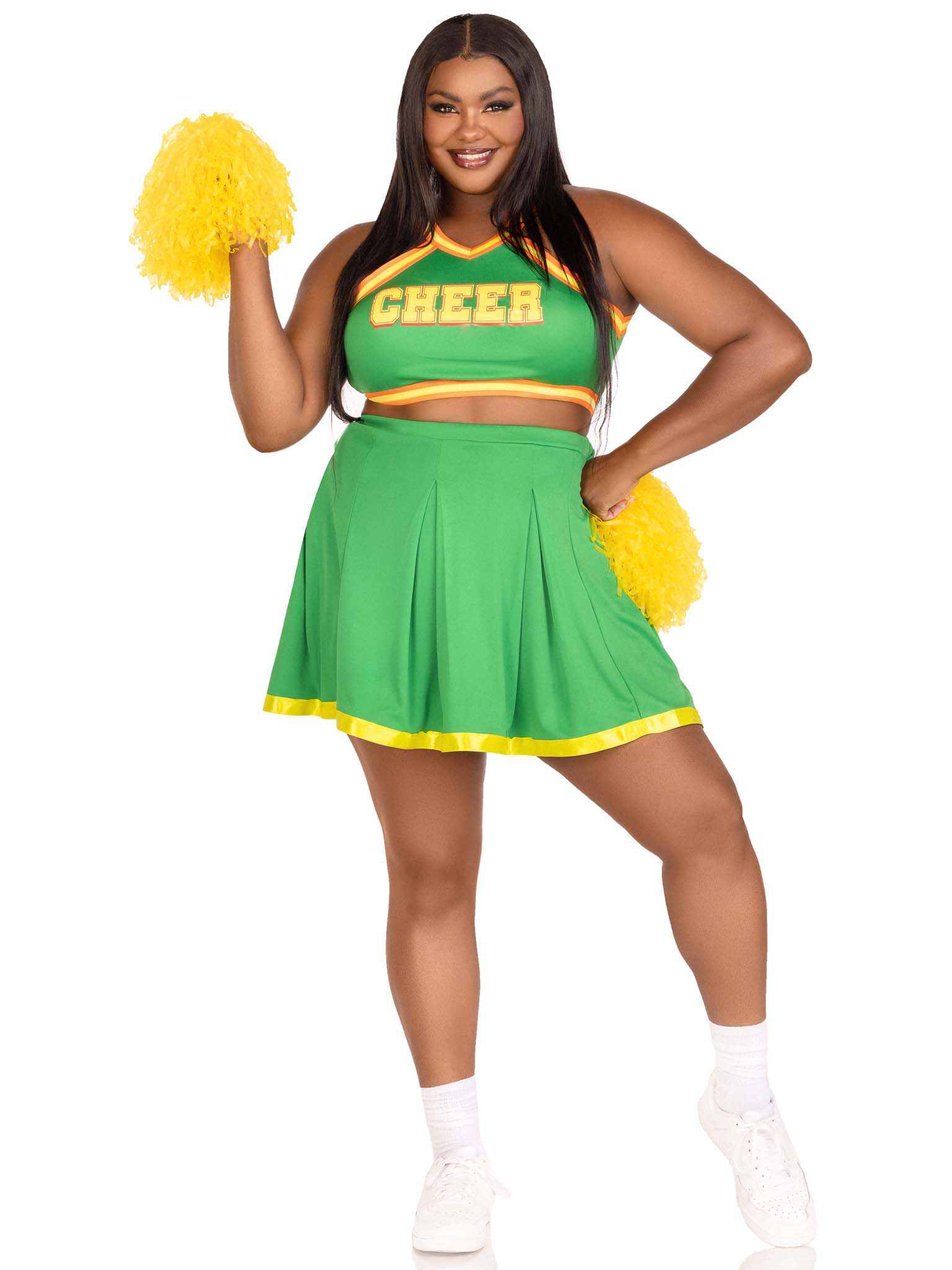 Bring It Cheerleader Costume, Green, alternate image number 2