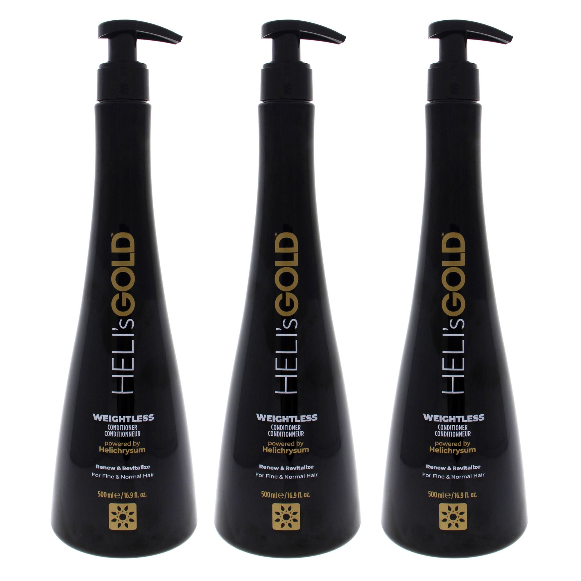 Weightless Conditioner by Helis Gold for Unisex - 16.9 oz Conditioner - Pack of 3, See Description, hi-res image number 0