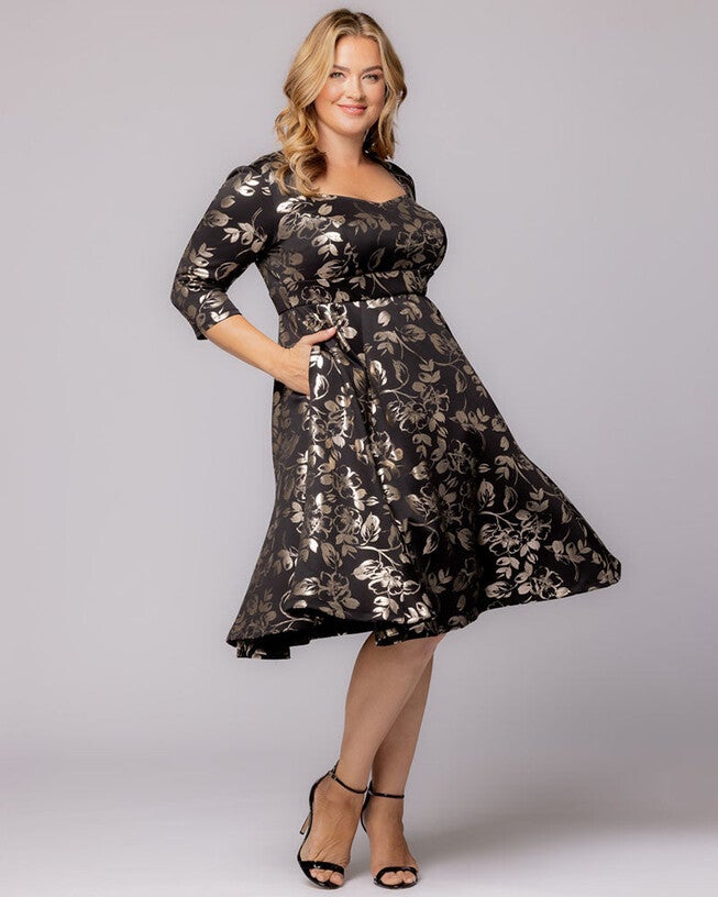Royal Sweetheart Cocktail Dress, Gilded Noir, hi-res image number null