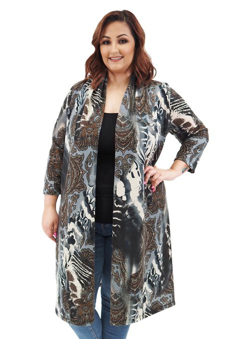 Parker Long Cardigan, Paisley, hi-res image number null