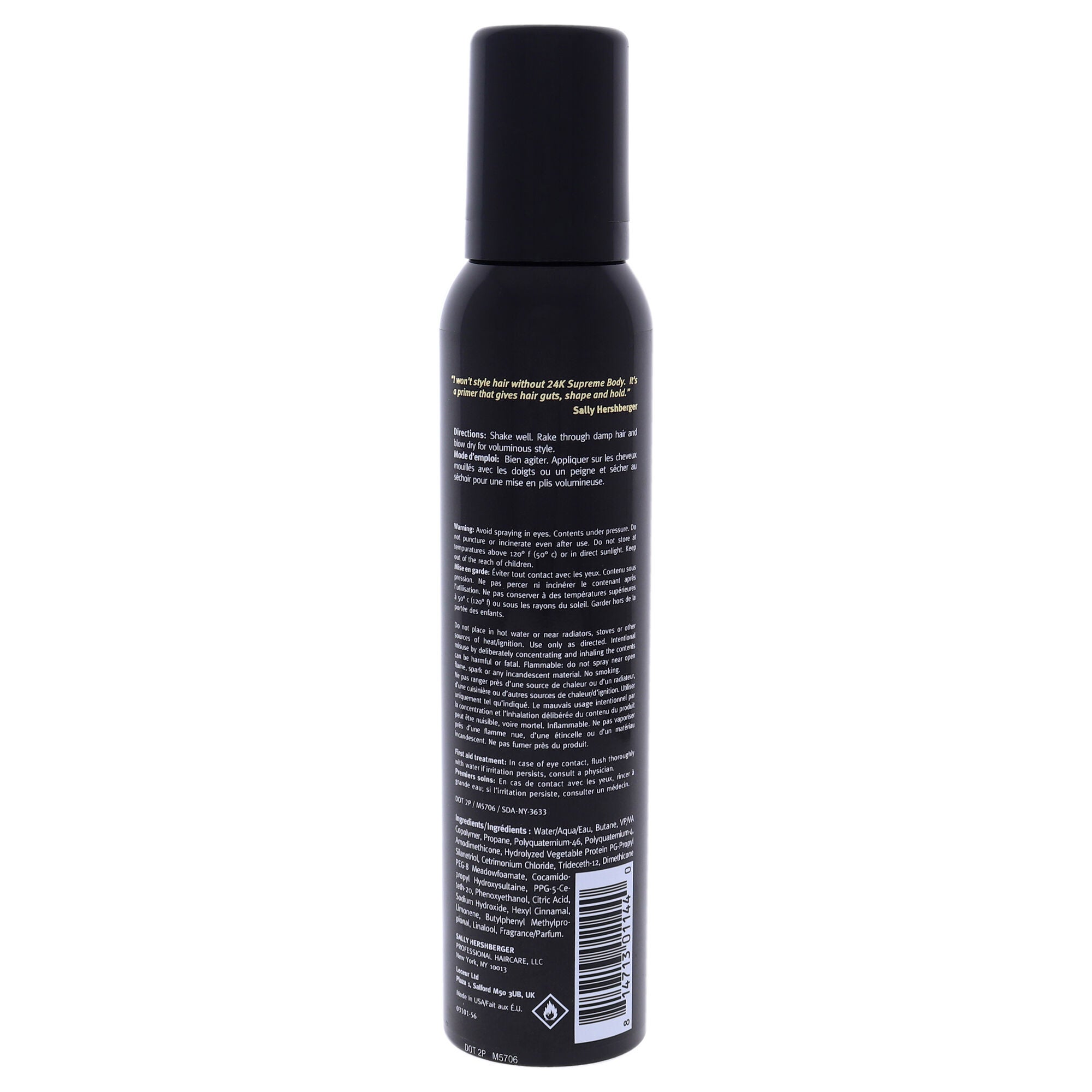 24K Supreme Body Volumizing Mousse by Sally Hershberger for Unisex - 5.5 oz Mousse, , alternate image number 4