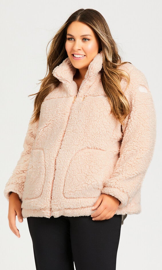 Sketchers Cozy Fleece Reversible Jacket - pink, , alternate image number 4