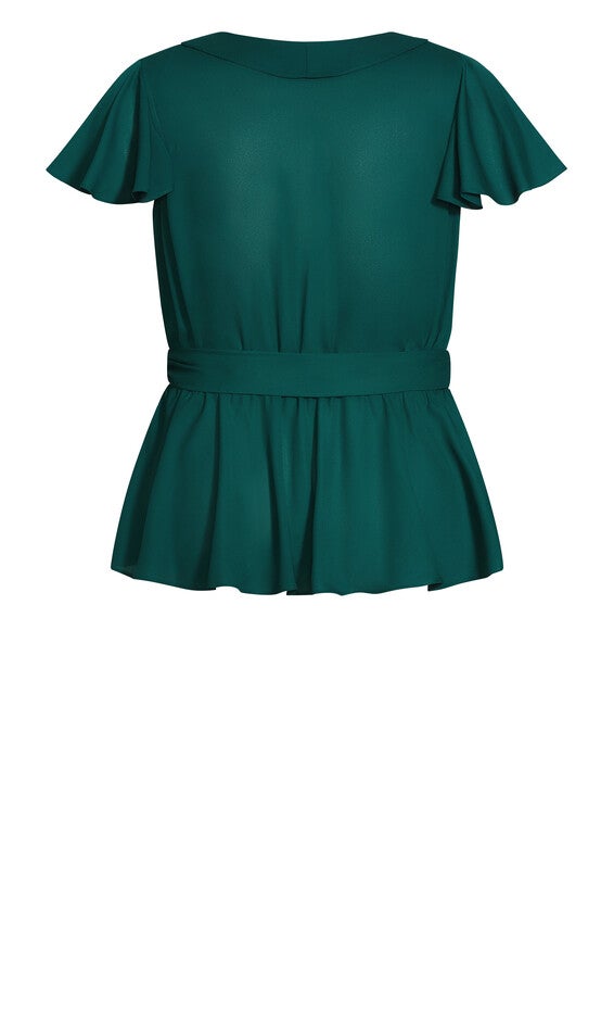 Wrap Frills Top - jade, , alternate image number 5