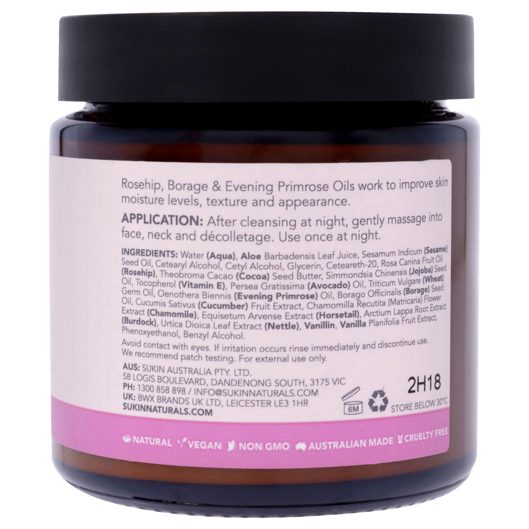 Sensitive Claming Night Cream by Sukin for Women - 4.06 oz Cream, See Description, alternate image number 1