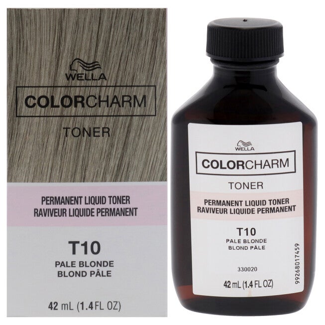 Color Charm Permanent Toner - T10 Pale Blonde by Wella for Unisex - 1.4 oz Toner, NA, hi-res image number null