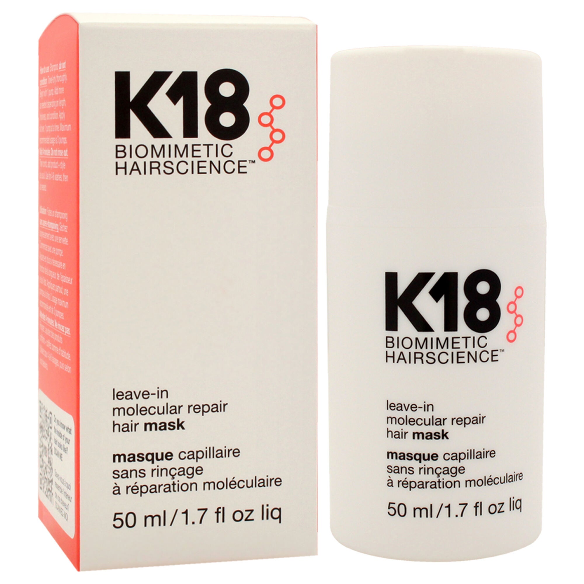 Leave-In Molecular Repair Hair Mask by K18 Hair for Unisex - 1.7 oz Masque, See Description, alternate image number 2