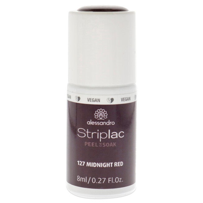 Striplac Peel or Soak - 127 Midnight Red by Alessandro for Women 0.27 oz Nail Polish, See Description, hi-res image number 0