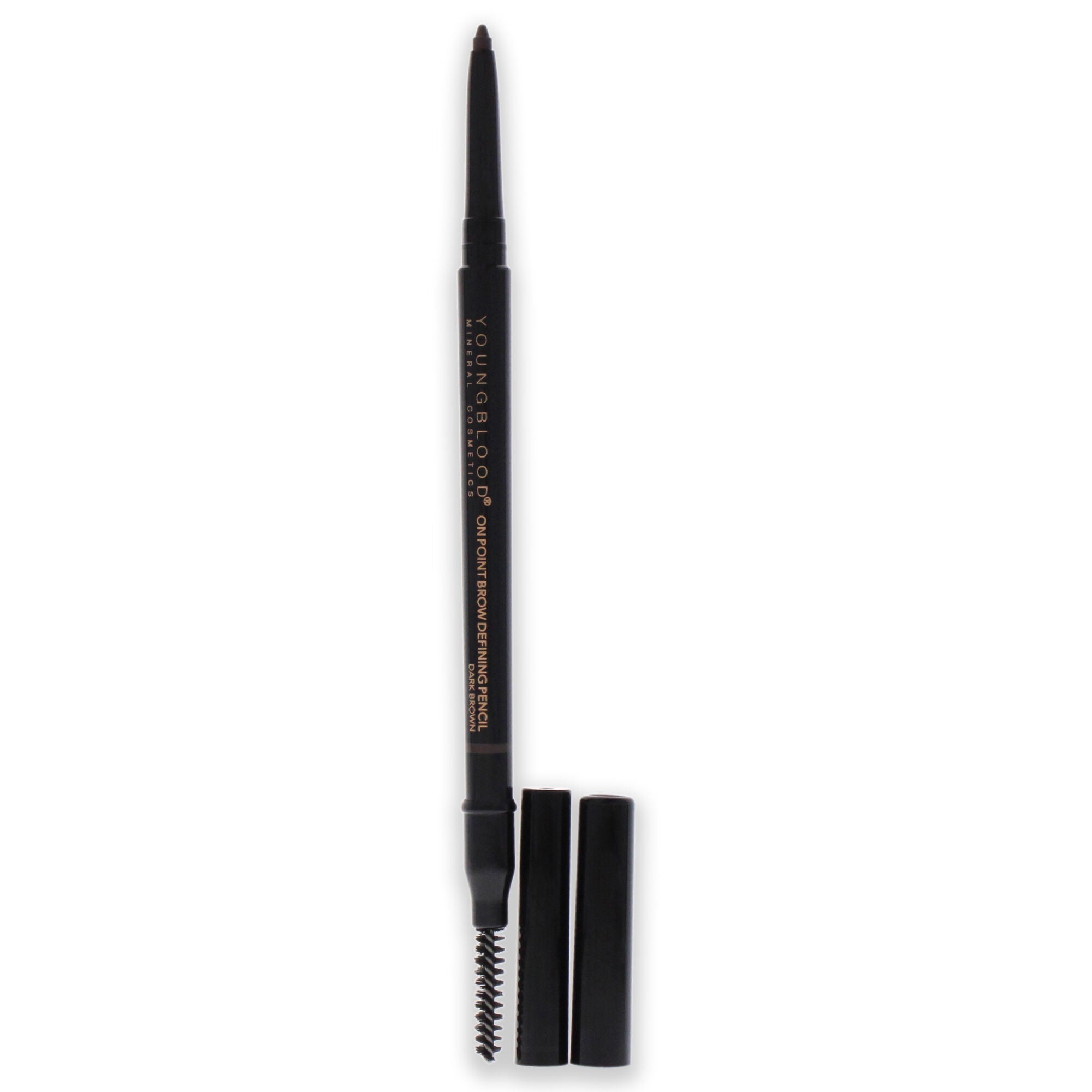 On Point Brow Defining Pencil - Dark Brown by Youngblood for Women - 0.012 oz Eyebrow Pencil, See Description, alternate image number 4
