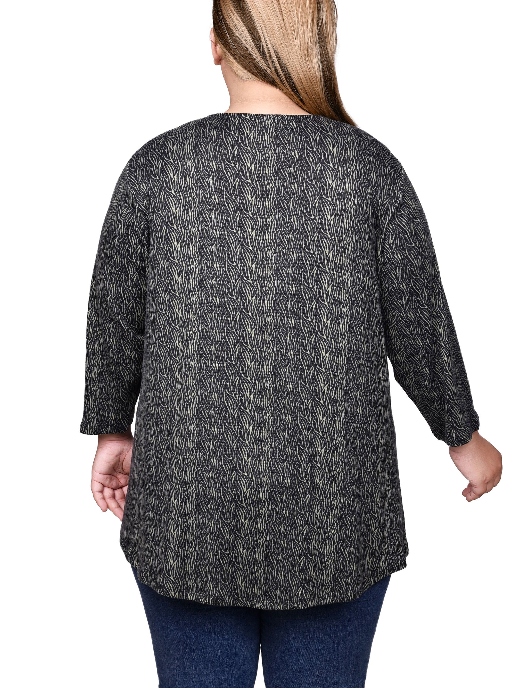 3/4 Sleeve 3-Ring Top, , alternate image number 4