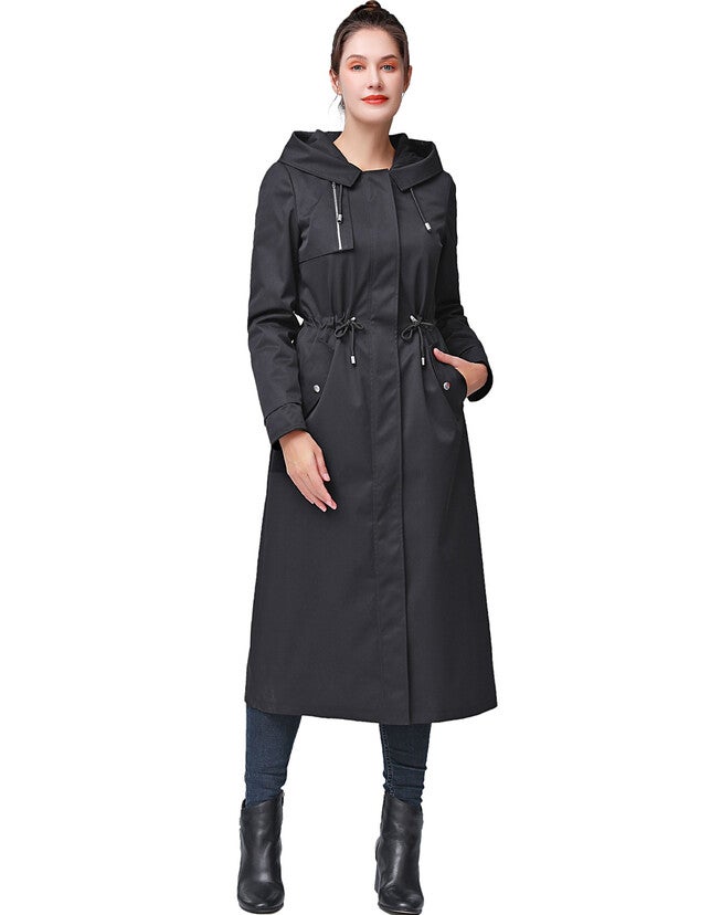 Laney Waterproof Hooded Zip-Out Lined Long Parka Coat, Black, hi-res image number null