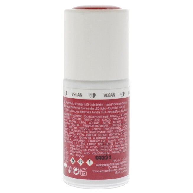 Striplac Peel or Soak - 124 Red Paradise by Alessandro for Women - 0.27 oz Nail Polish, See Description, alternate image number 1