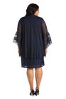 Bell-Sleeved Chiffon Jacket and Dress Combo, , alternate image number null