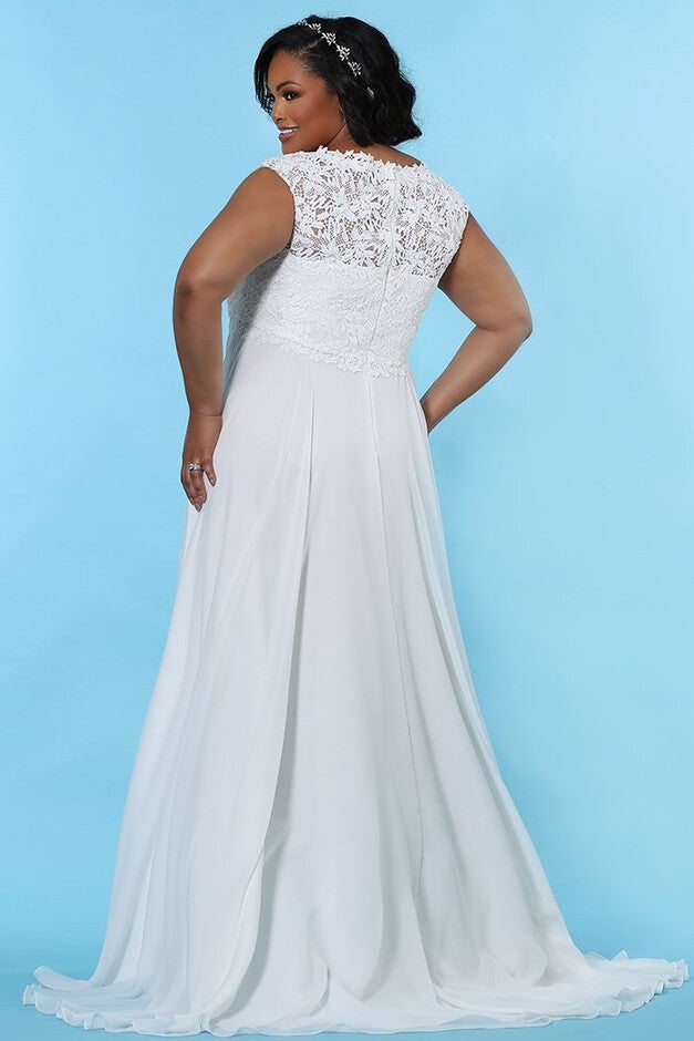 Renee Bridal Gown Chiffon Empire Plus Size Bridal Dress, , alternate image number null