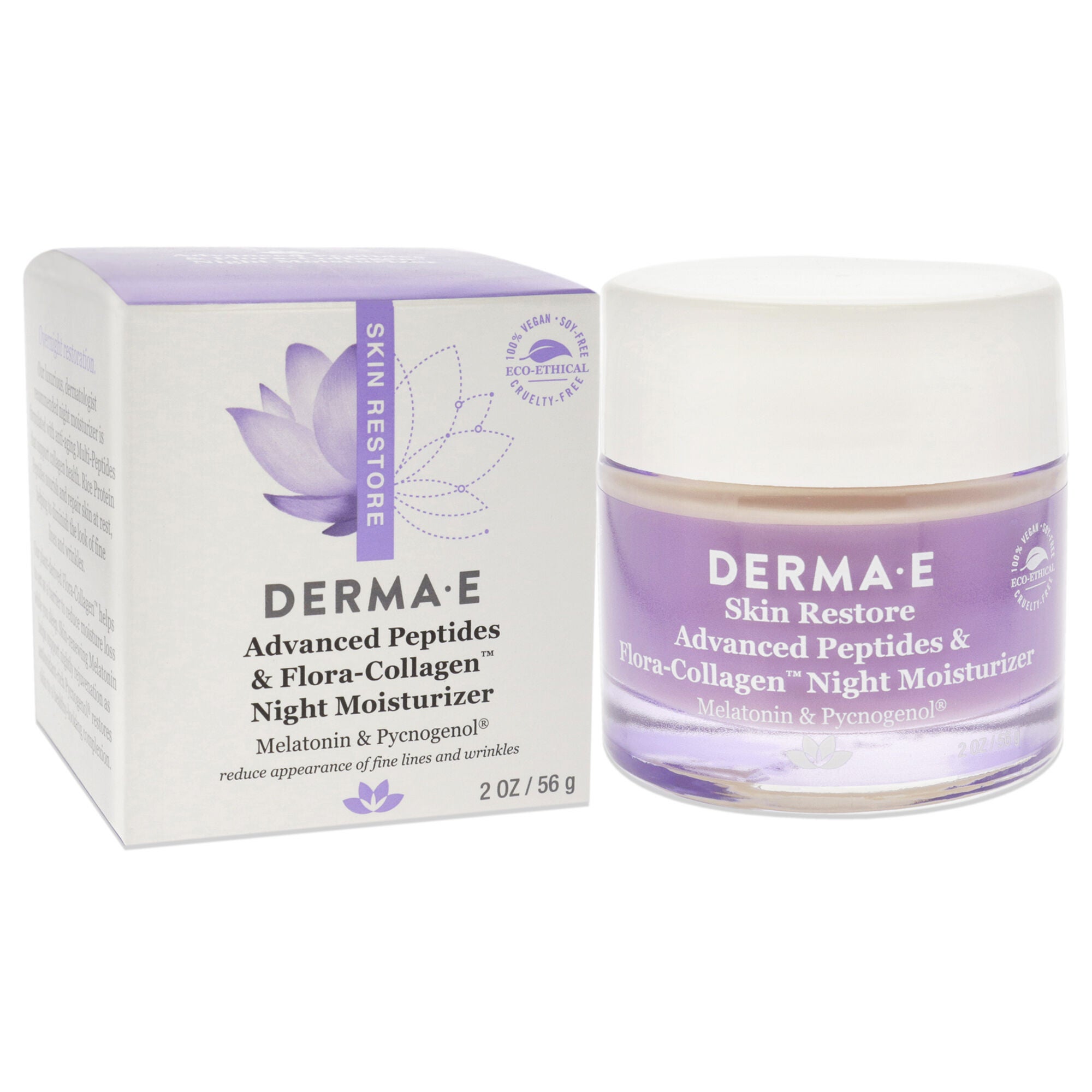 Advanced Peptides and Flora-Collagen Night Moisturizer by Derma-E for Unisex - 2 oz Moisturizer, , alternate image number 3