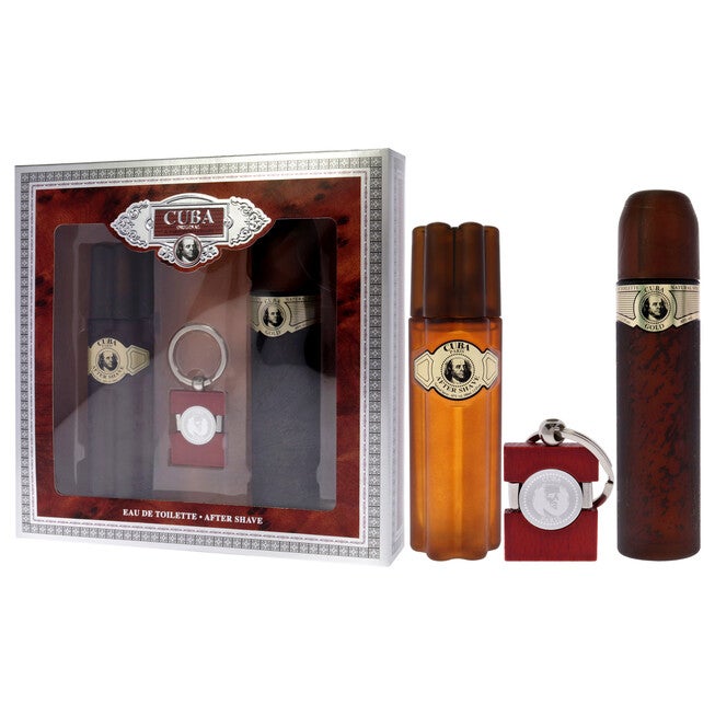 Cuba Gold by Cuba for Men - 3 Pc Gift Set 3.3oz EDT Spray, 3.3oz After Shave, Keychain, See Description, alternate image number 3
