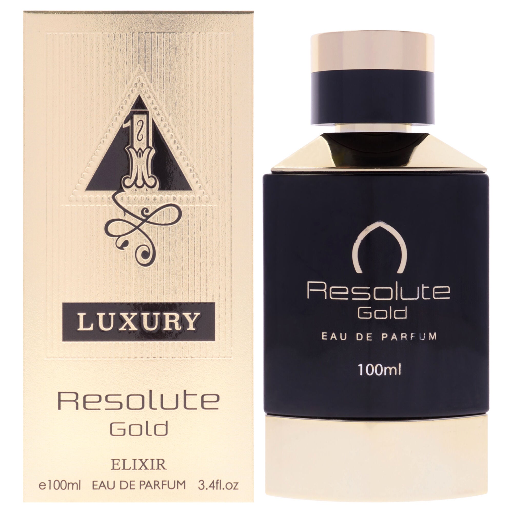 Luxury Collection - Resolute Gold Elixir by Khalis for Men - 3.4 oz EDP Spray, Clear, hi-res image number 0