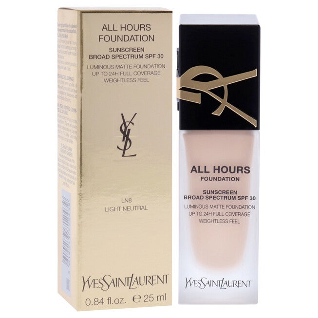 All Hours Foundation SPF 30 - LN8 Light Neutral by Yves Saint Laurent for Women - 0.84 oz Foundation, NA, alternate image number null