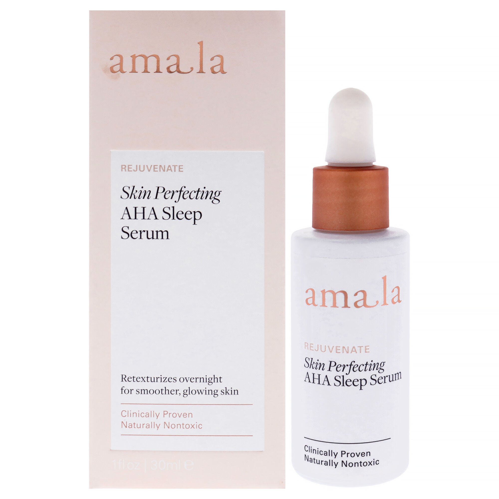Skin Perfecting AHA Sleep Serum by Amala for Women - 1 oz Serum, See Description, hi-res image number 0
