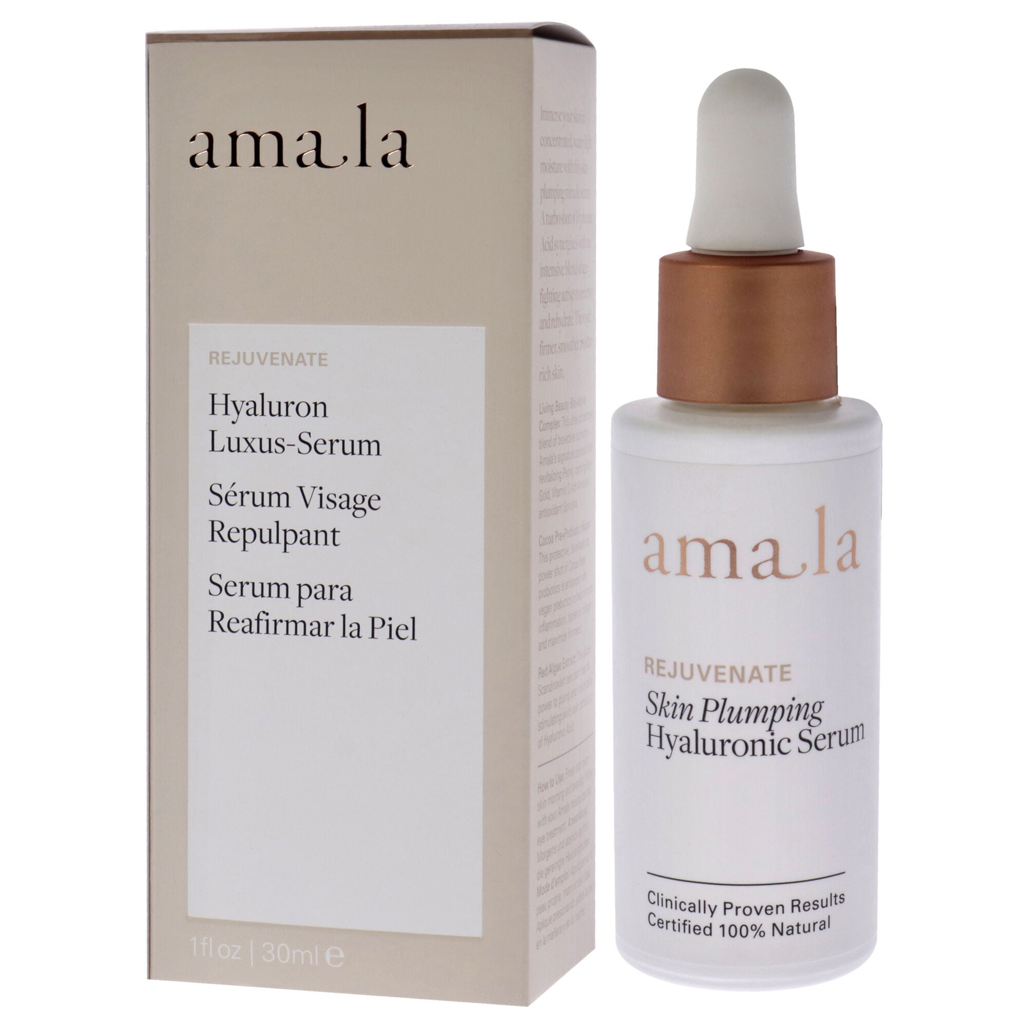 Skin Plumping Hyaluronic Serum by Amala for Women - 1 oz Serum, See Description, alternate image number 3