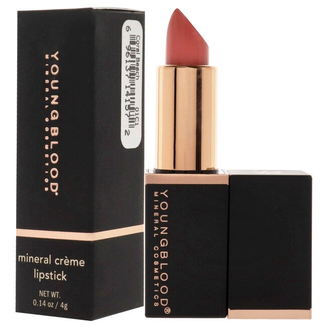 Mineral Creme Lipstick - Coral Beach by Youngblood for Women - 0.14 oz Lipstick, See Description, alternate image number 3