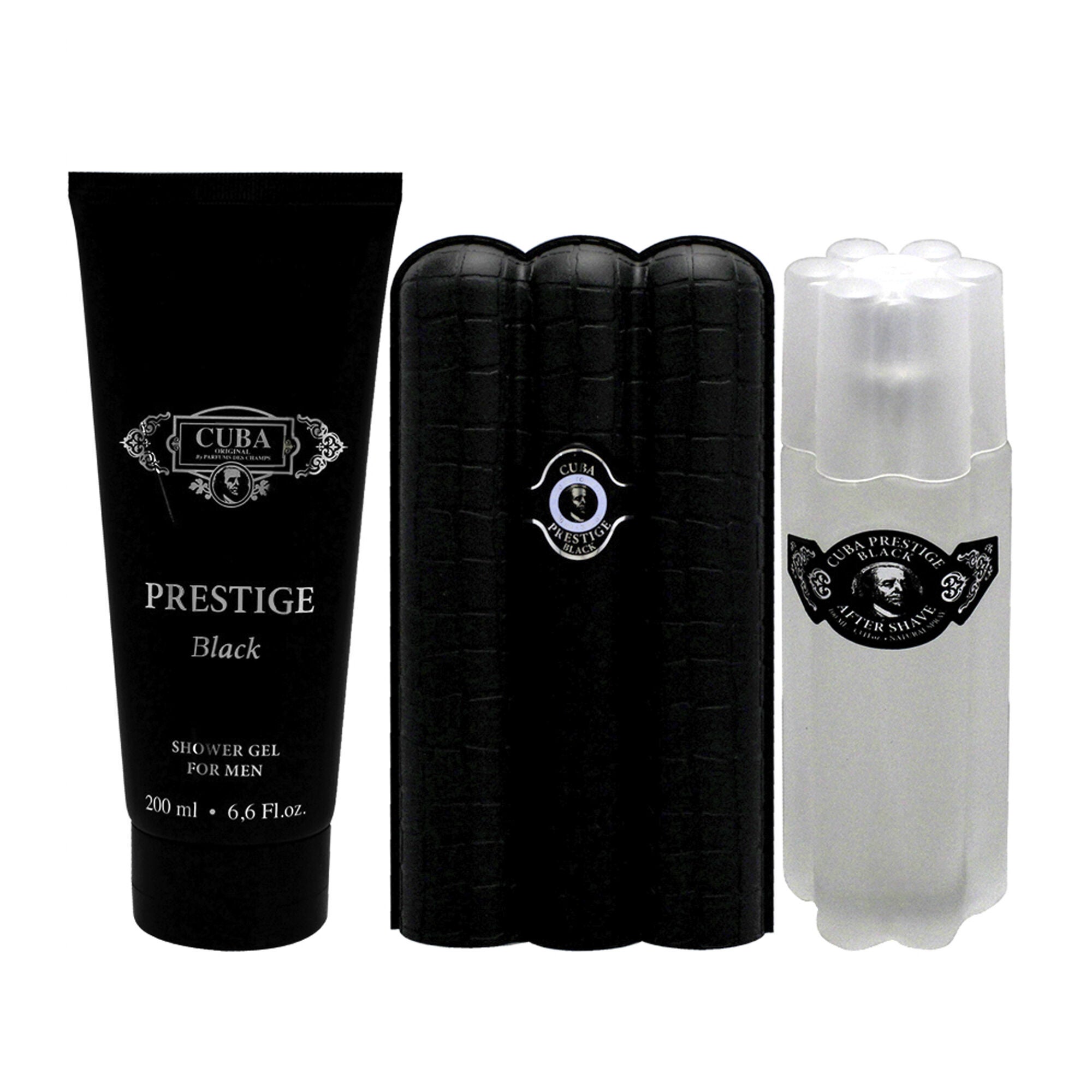 Cuba Prestige Black by Cuba for Men - 3 Pc Gift Set 3oz EDT Spray, 6.6oz Shower Gel, 3.3oz After Shave, See Description, alternate image number 4