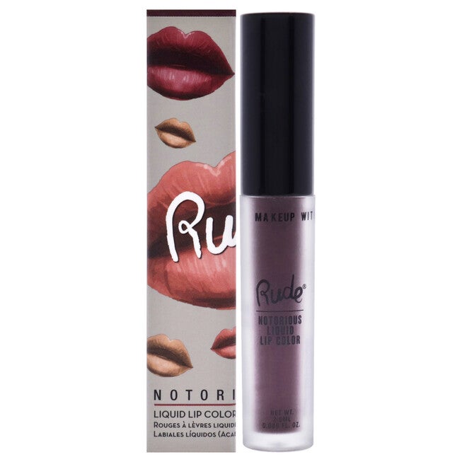 Notorious Liquid Lip Color - Deeply Disturbed by Rude Cosmetics for Women - 0.1 oz Lipstick, See Description, hi-res image number 0