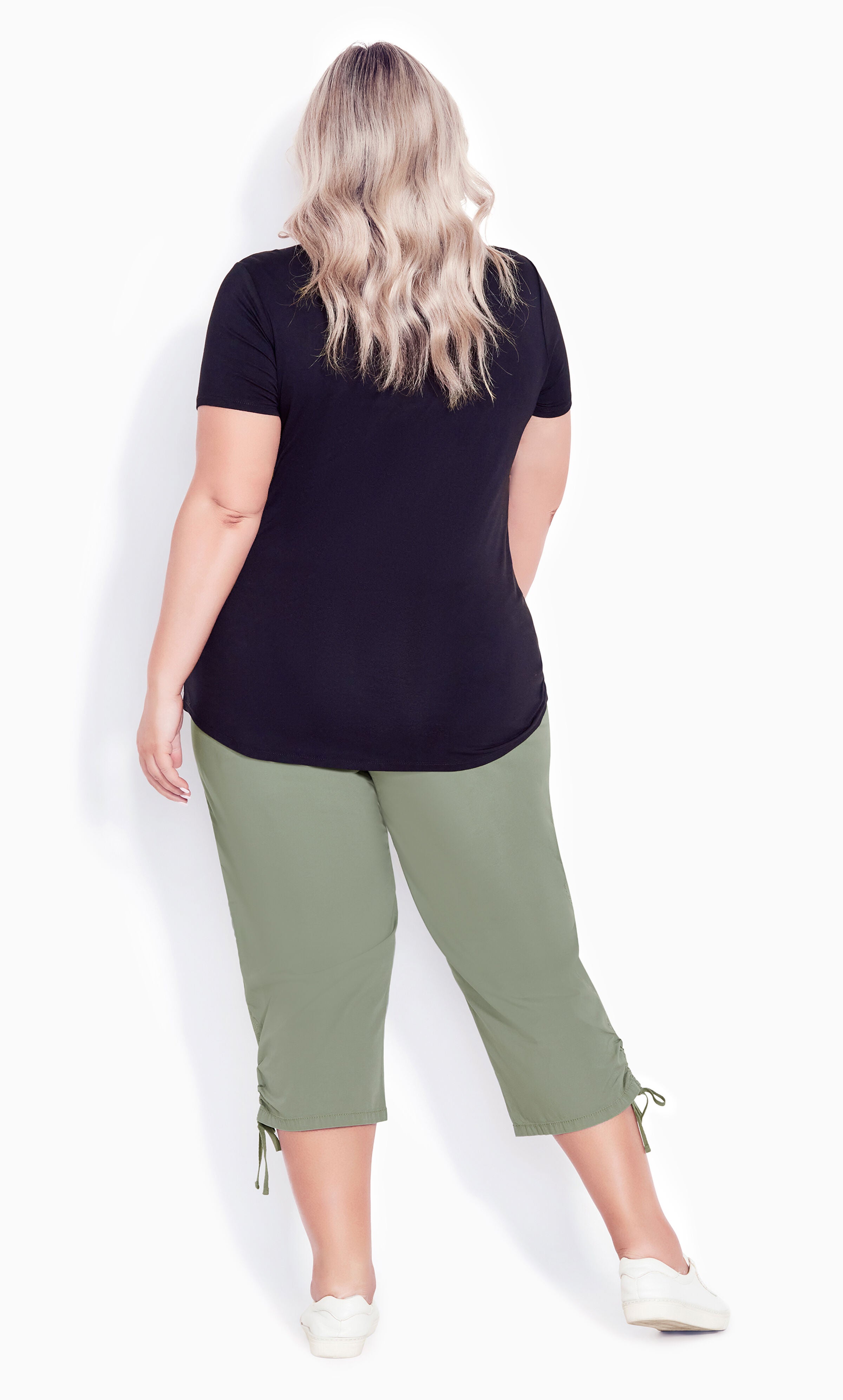 Cotton Cinch Capri - khaki, , alternate image number 2