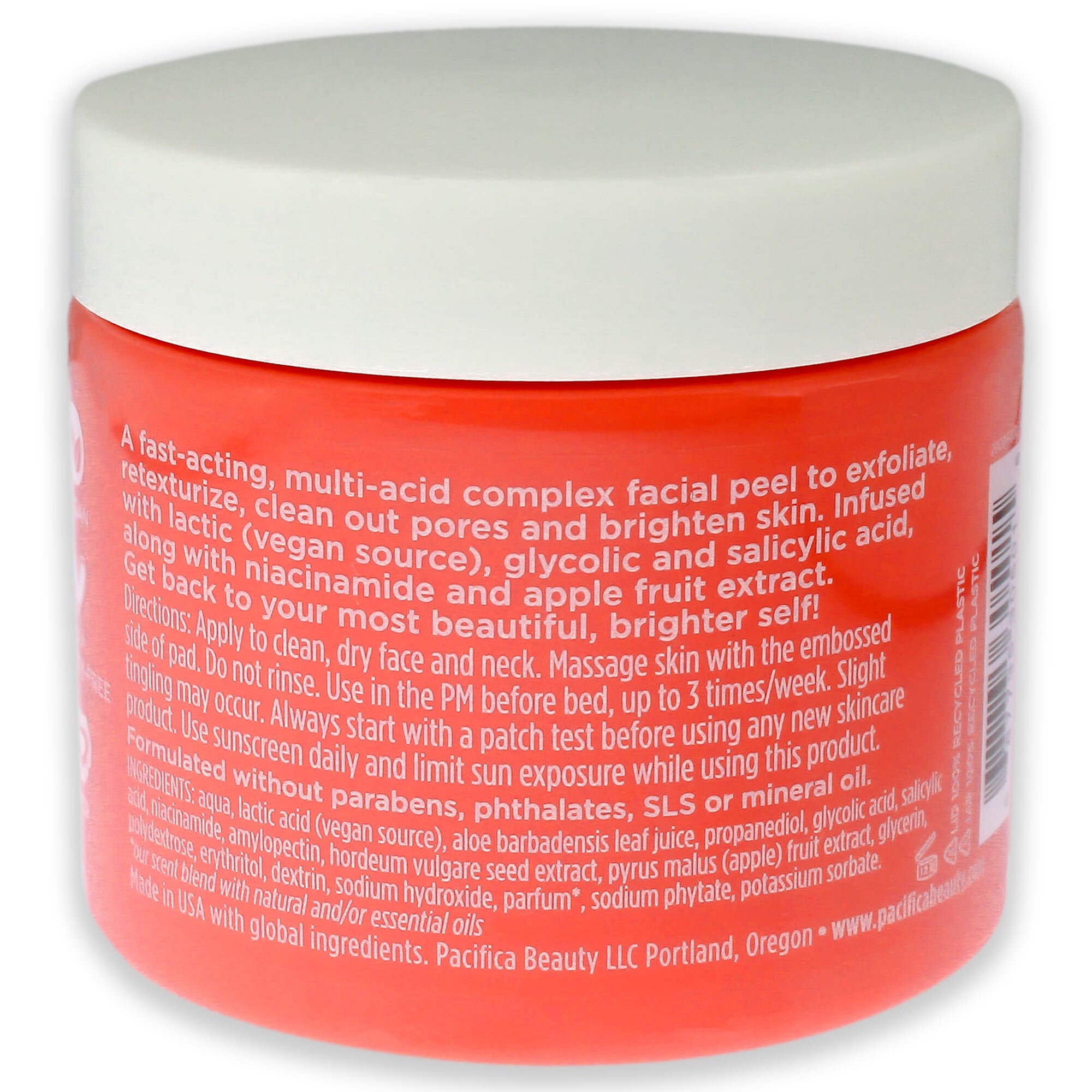 Glow Baby Brightening Peel Pads 10 Percent AHA Plus BHA by Pacifica for Unisex - 60 Pc Pads, See Description, alternate image number 1