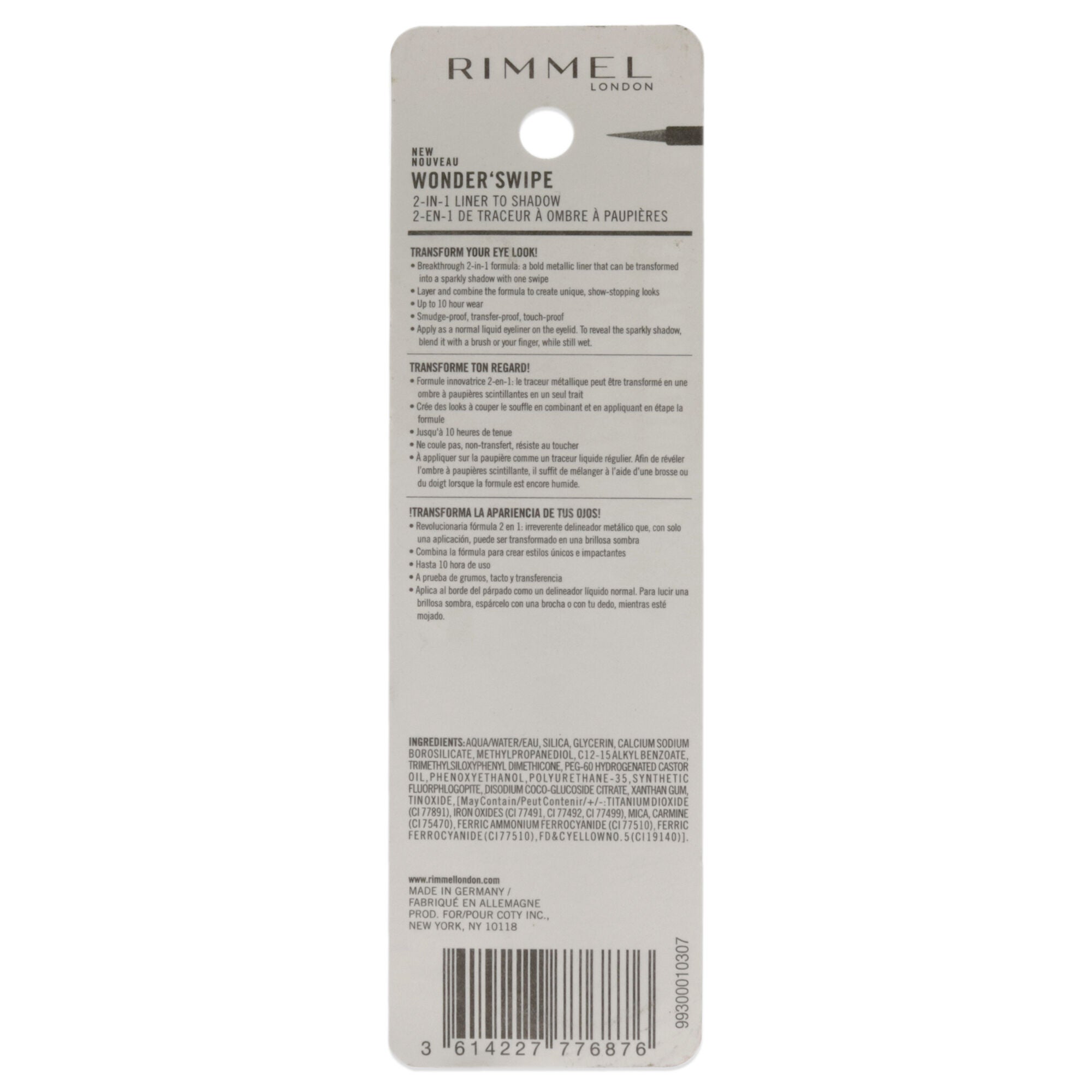 Wonder Swipe 2-in-1 Liner to Shadow - 007 Crave Me by Rimmel London for Women - 0.058 oz Eyeliner, See Description, alternate image number 1