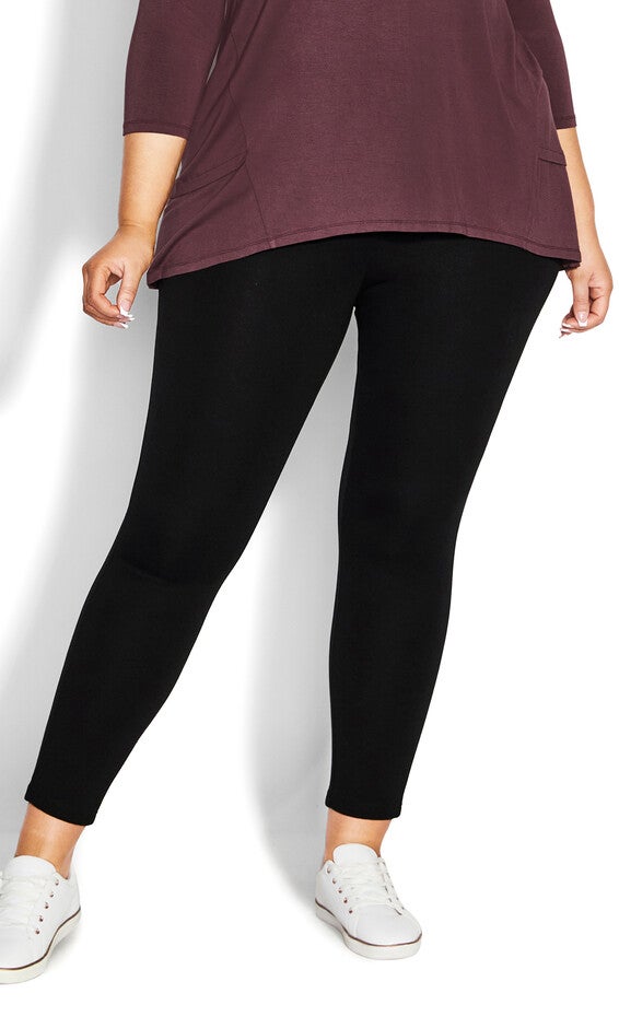 Pull On Ponte Pant Black - petite, , alternate image number 1
