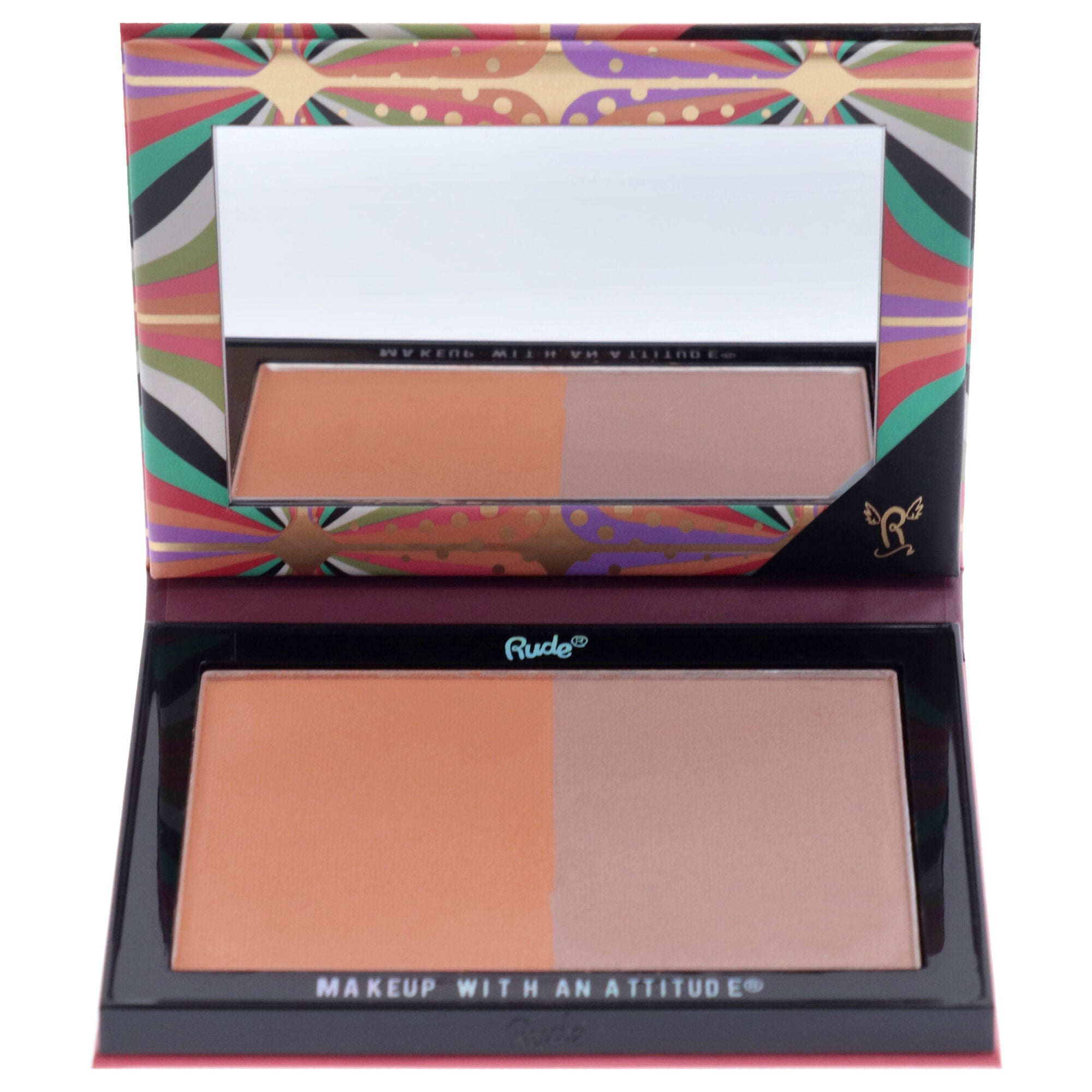 My Other Half Duo Shade Face Palette - Polar Opposite by Rude Cosmetics for Women - 0.4 oz Makeup, See Description, alternate image number 4
