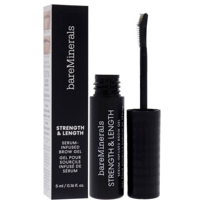 Strength and Length Serum-Infused Brow Gel - Clear by bareMinerals for Women - 0.16 oz Brow Gel, NA, alternate image number null