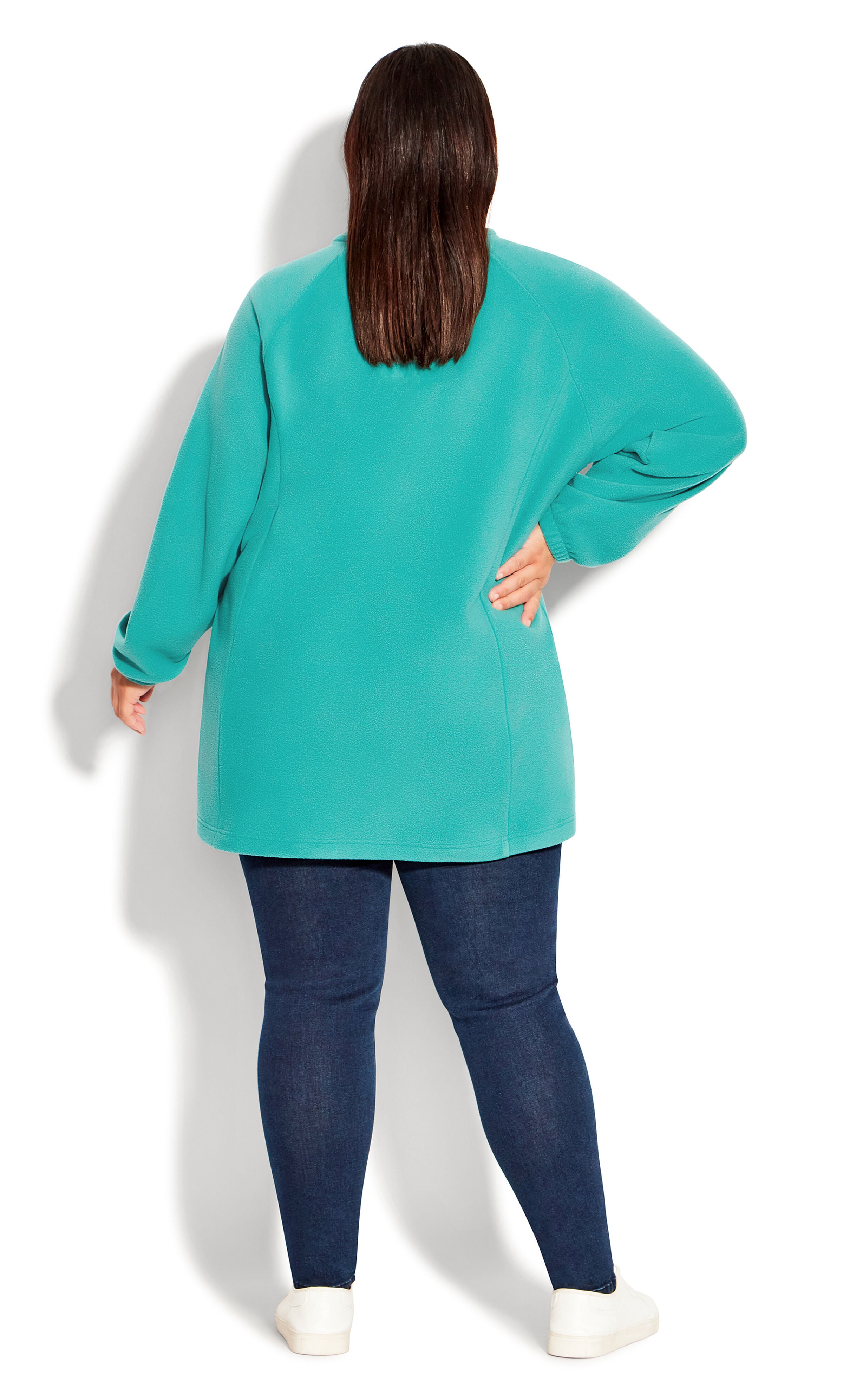 Polar Fleece Zip Jacket - jade, , alternate image number 3