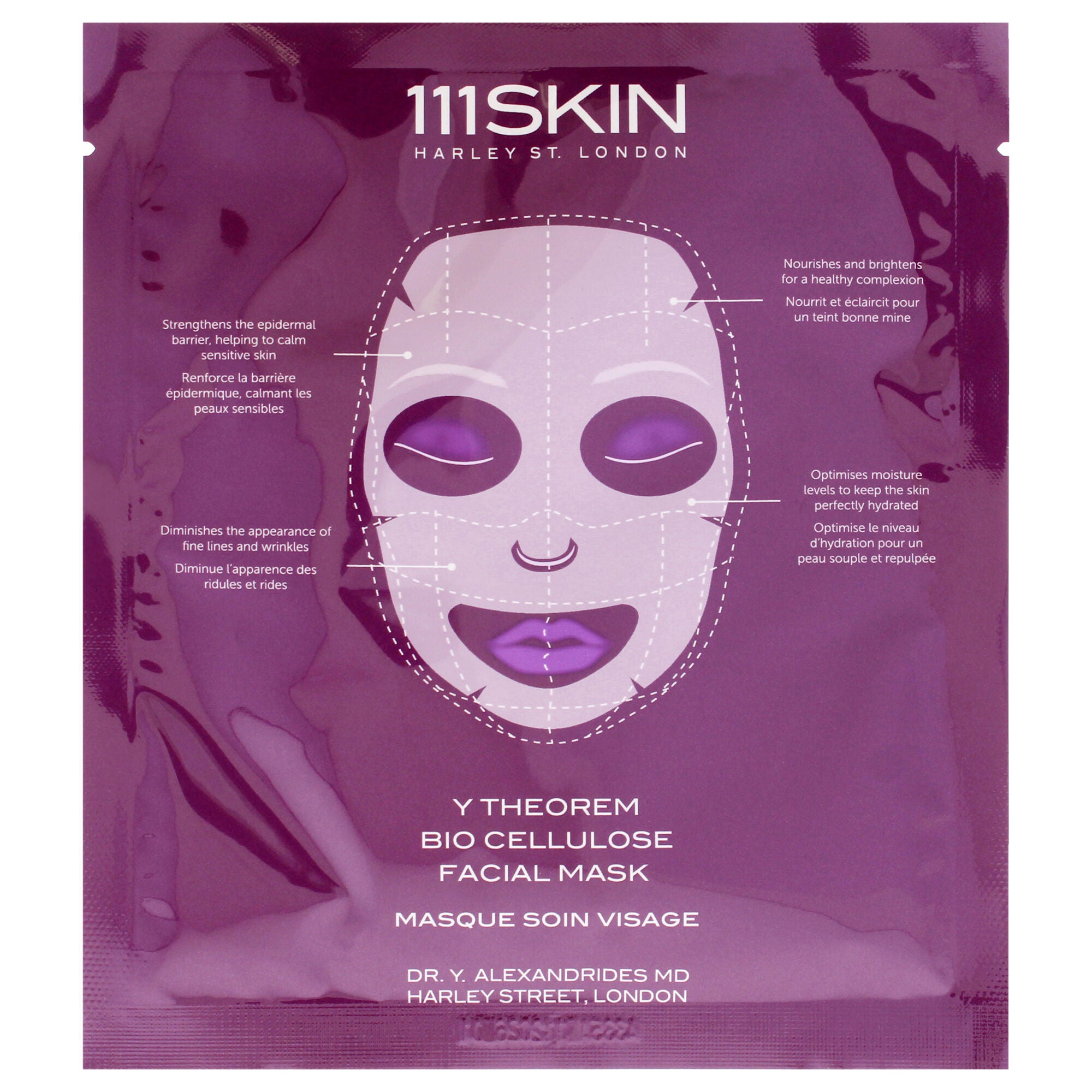 Y Theorem Bio Cellulose Facial Mask by 111Skin for Unisex - 5 Pc Mask, See Description, alternate image number 4