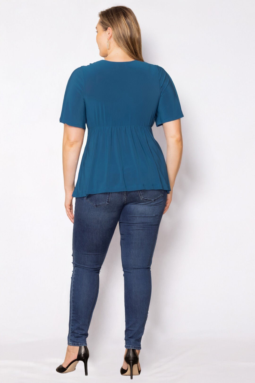 Abby Twist Front Top, Aegean Blue / Teal, alternate image number 1