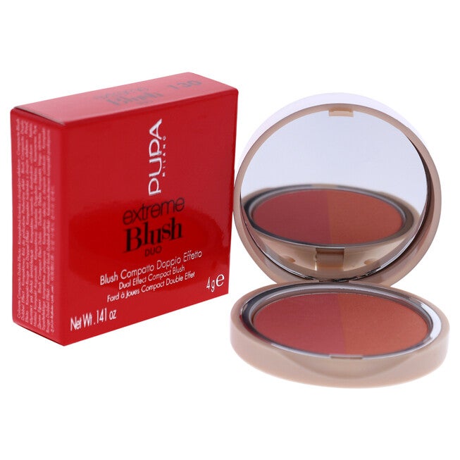Extreme Blush Duo - 130 Matt Salmon - Radiant Peach by Pupa Milano for Women - 0.141 oz Blush, , alternate image number 6