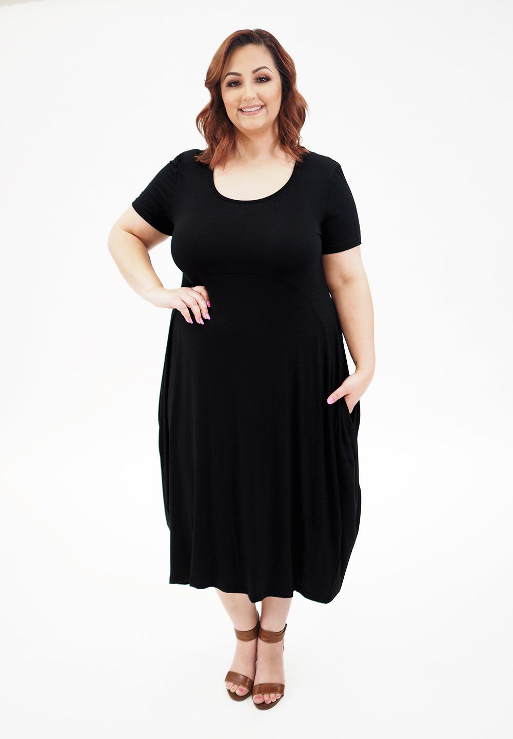 Celia Pocket Dress, Black, hi-res image number 0