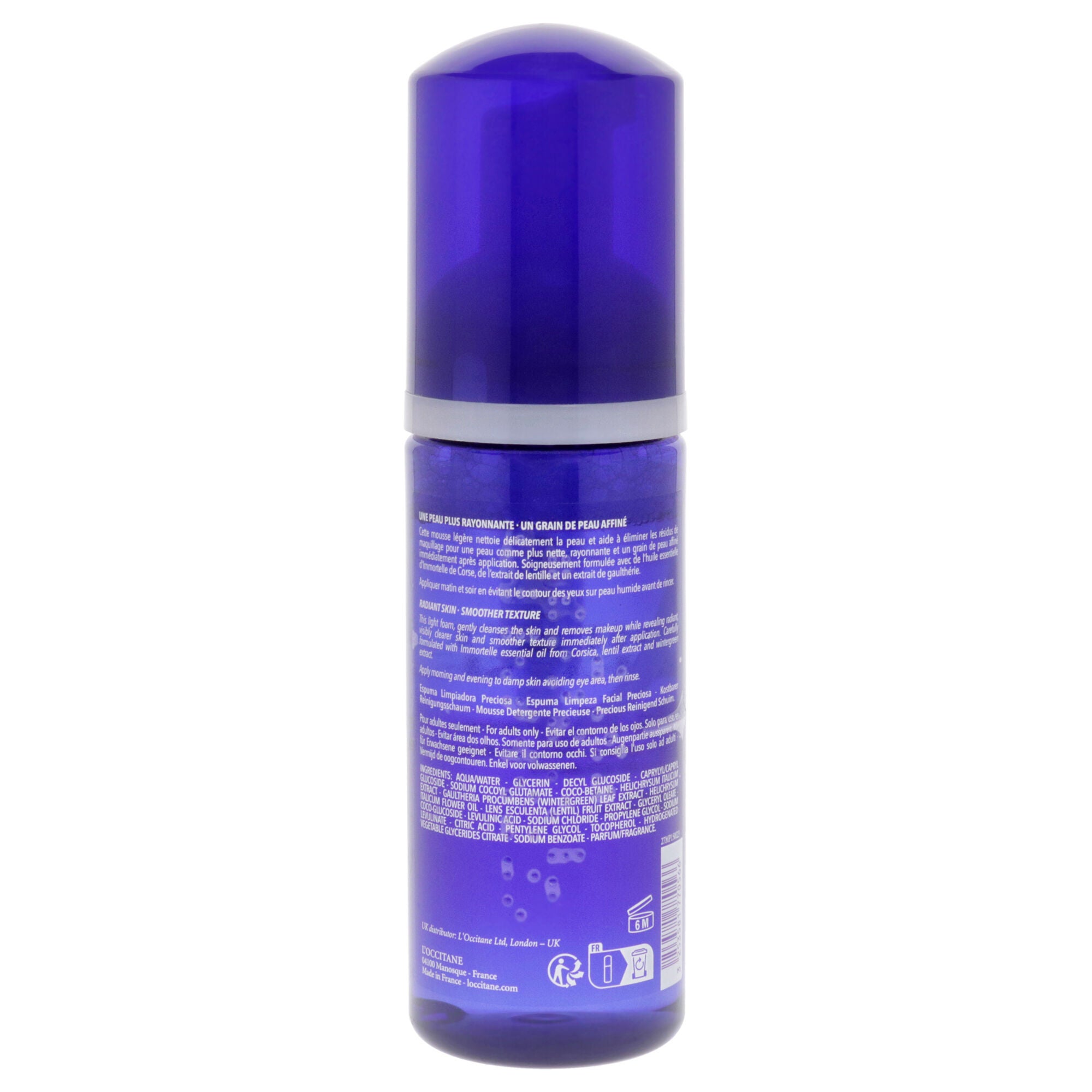 Immortelle Precious Cleansing Foam by LOccitane for Unisex - 5 oz Cleanser, See Description, alternate image number 2