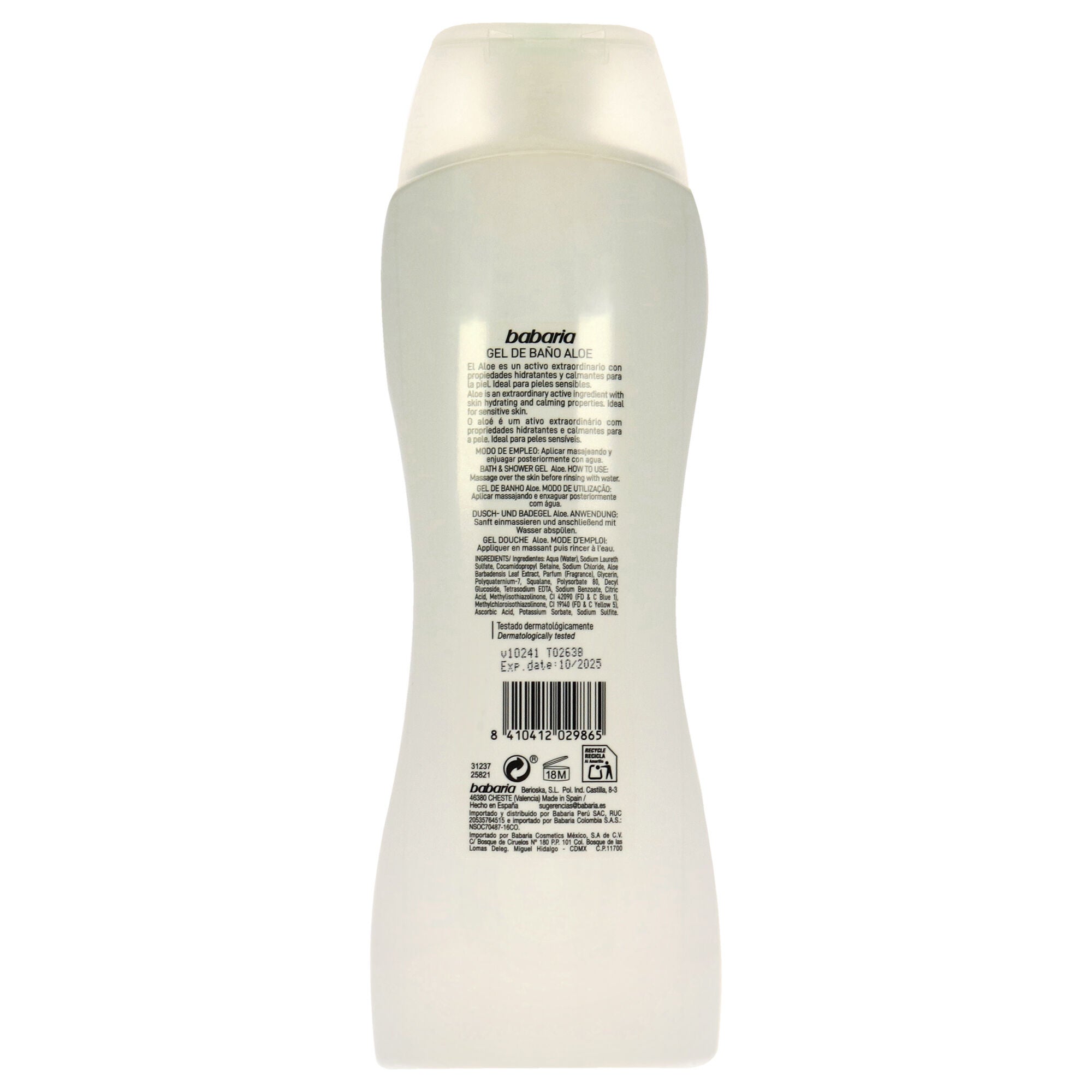 Aloe Vera Body Wash by Babaria for Unisex - 20.3 oz Body Wash, See Description, alternate image number 2
